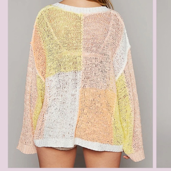 POL Women's V-Neck Sweater - Multicolor - Picture 3 of 16